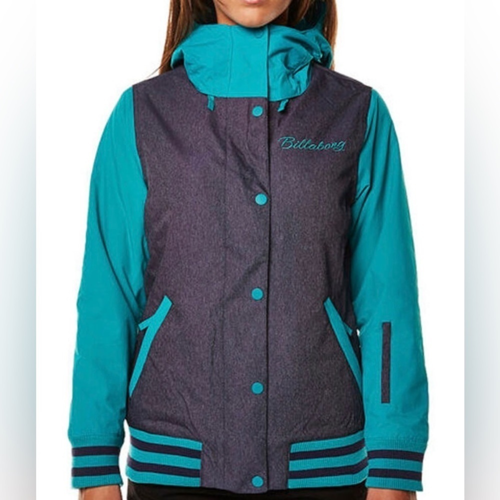 Billabong waterproof skiing‎ snowboarding J.A. Varsity winter Jacket Sz small